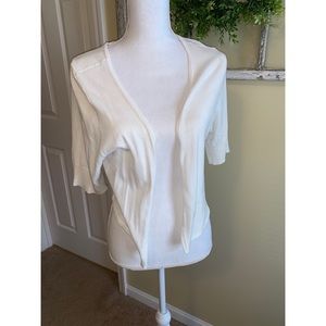 White Short Sleeved Cardigan